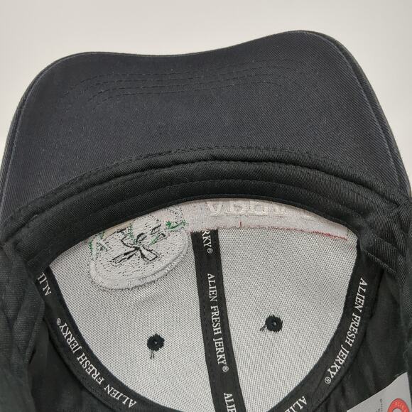 Area 51 Slideback Baseball Cap Black One Size Embroidered Alien Fresh Jerky - Picture 8 of 9